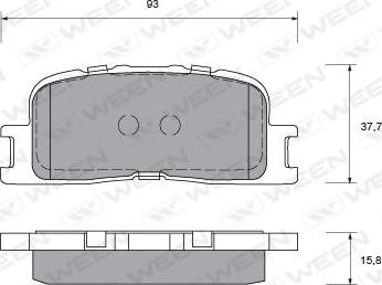 Ween 151-2337 - Kit de plaquettes de frein, frein à disque cwaw.fr