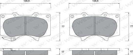 Ween 151-2329 - Kit de plaquettes de frein, frein à disque cwaw.fr