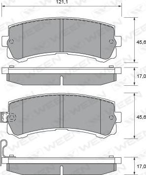 Ween 151-2326 - Kit de plaquettes de frein, frein à disque cwaw.fr