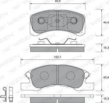 Ween 151-2321 - Kit de plaquettes de frein, frein à disque cwaw.fr