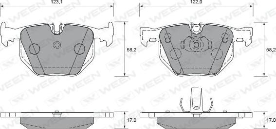 Ween 151-2328 - Kit de plaquettes de frein, frein à disque cwaw.fr