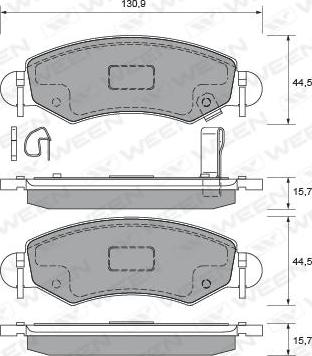 Ween 151-2327 - Kit de plaquettes de frein, frein à disque cwaw.fr