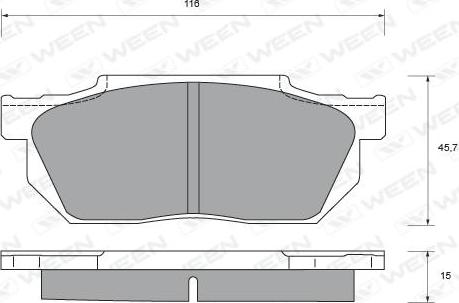 Ween 151-2374 - Kit de plaquettes de frein, frein à disque cwaw.fr