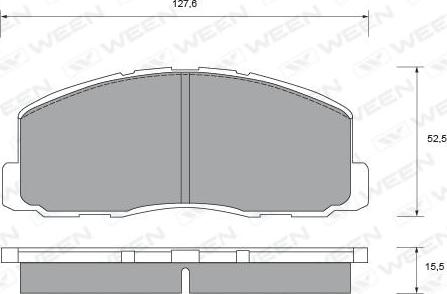 Ween 151-2373 - Kit de plaquettes de frein, frein à disque cwaw.fr