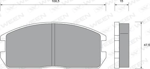 Ween 151-2372 - Kit de plaquettes de frein, frein à disque cwaw.fr