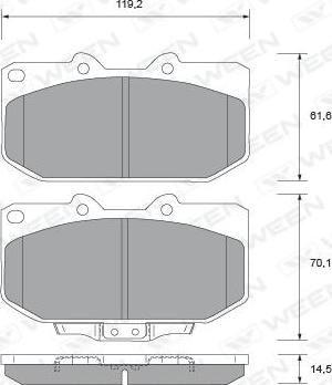 Ween 151-2295 - Kit de plaquettes de frein, frein à disque cwaw.fr