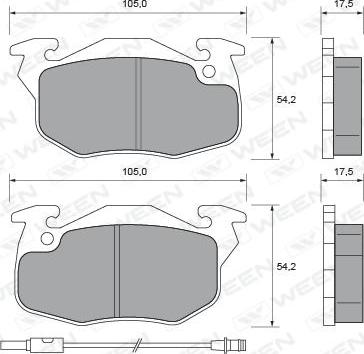 Ween 151-2246 - Kit de plaquettes de frein, frein à disque cwaw.fr