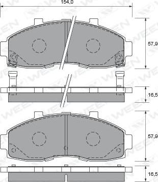 Ween 151-2240 - Kit de plaquettes de frein, frein à disque cwaw.fr