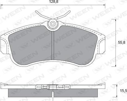 Ween 151-2248 - Kit de plaquettes de frein, frein à disque cwaw.fr