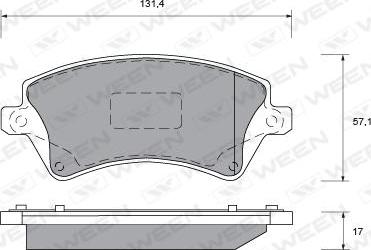 Ween 151-2259 - Kit de plaquettes de frein, frein à disque cwaw.fr