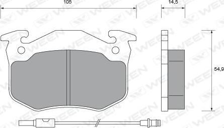 Ween 151-2255 - Kit de plaquettes de frein, frein à disque cwaw.fr