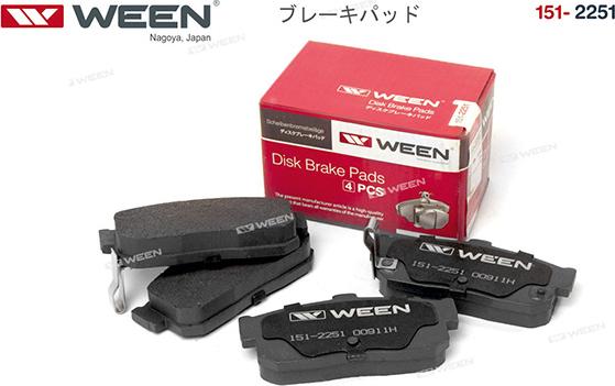 Ween 151-2251 - Kit de plaquettes de frein, frein à disque cwaw.fr