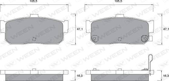 Ween 151-2251 - Kit de plaquettes de frein, frein à disque cwaw.fr