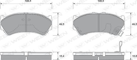 Ween 151-2252 - Kit de plaquettes de frein, frein à disque cwaw.fr