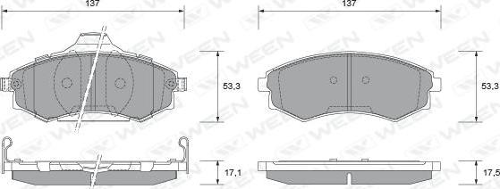 Ween 151-2257 - Kit de plaquettes de frein, frein à disque cwaw.fr