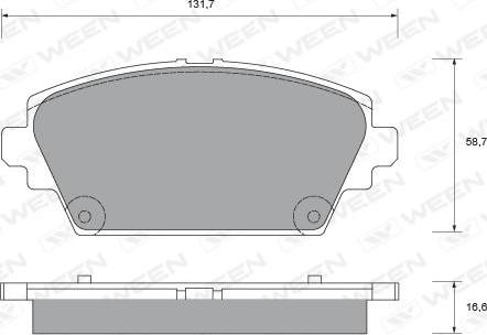 Ween 151-2264 - Kit de plaquettes de frein, frein à disque cwaw.fr