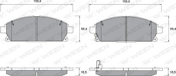 Ween 151-2266 - Kit de plaquettes de frein, frein à disque cwaw.fr