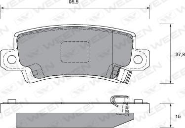 Ween 151-2260 - Kit de plaquettes de frein, frein à disque cwaw.fr