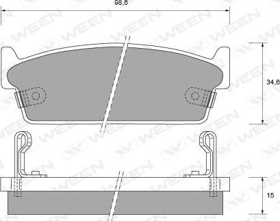 Ween 151-2261 - Kit de plaquettes de frein, frein à disque cwaw.fr