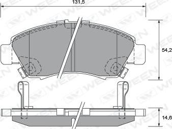 Ween 151-2204 - Kit de plaquettes de frein, frein à disque cwaw.fr