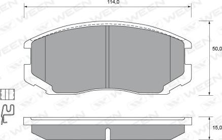 Ween 151-2205 - Kit de plaquettes de frein, frein à disque cwaw.fr