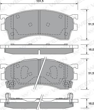 Ween 151-2202 - Kit de plaquettes de frein, frein à disque cwaw.fr