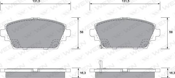 Ween 151-2215 - Kit de plaquettes de frein, frein à disque cwaw.fr