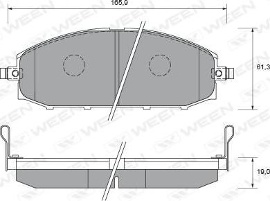 Ween 151-2211 - Kit de plaquettes de frein, frein à disque cwaw.fr