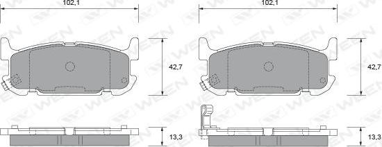 Ween 151-2286 - Kit de plaquettes de frein, frein à disque cwaw.fr