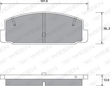 Ween 151-2281 - Kit de plaquettes de frein, frein à disque cwaw.fr