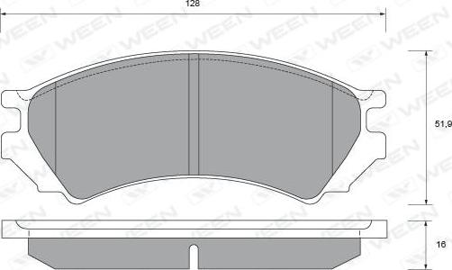 Ween 151-2283 - Kit de plaquettes de frein, frein à disque cwaw.fr