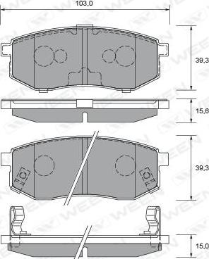 Magneti Marelli 363700201309 - Kit de plaquettes de frein, frein à disque cwaw.fr