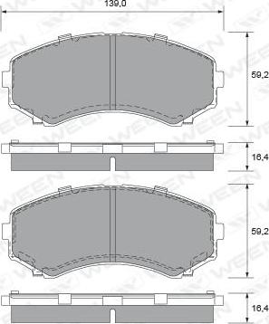 Ween 151-2231 - Kit de plaquettes de frein, frein à disque cwaw.fr