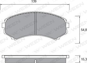 Ween 151-2221 - Kit de plaquettes de frein, frein à disque cwaw.fr