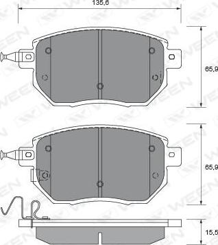 Ween 151-2228 - Kit de plaquettes de frein, frein à disque cwaw.fr