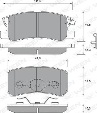 Ween 151-2222 - Kit de plaquettes de frein, frein à disque cwaw.fr