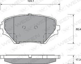 Ween 151-2227 - Kit de plaquettes de frein, frein à disque cwaw.fr