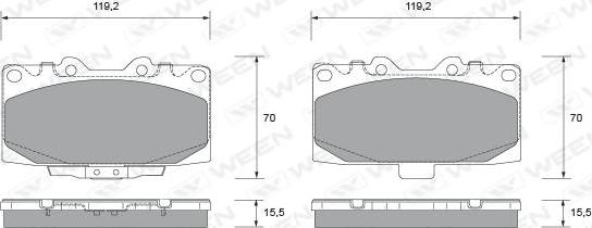 Ween 151-2276 - Kit de plaquettes de frein, frein à disque cwaw.fr