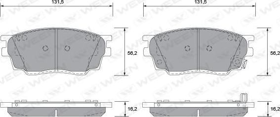 Ween 151-2278 - Kit de plaquettes de frein, frein à disque cwaw.fr