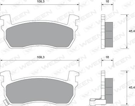 Ween 151-2272 - Kit de plaquettes de frein, frein à disque cwaw.fr