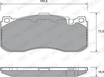 Ween 151-2708 - Kit de plaquettes de frein, frein à disque cwaw.fr