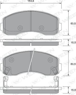 Ween 151-2713 - Kit de plaquettes de frein, frein à disque cwaw.fr