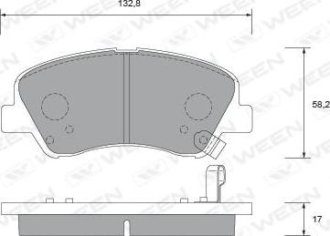 Ween 151-2735 - Kit de plaquettes de frein, frein à disque cwaw.fr