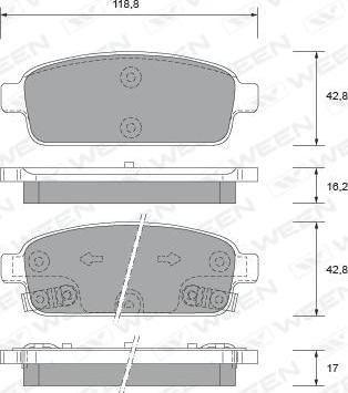 Ween 151-2731 - Kit de plaquettes de frein, frein à disque cwaw.fr