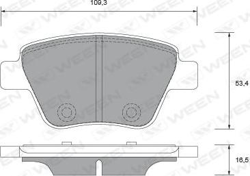 Ween 151-2733 - Kit de plaquettes de frein, frein à disque cwaw.fr