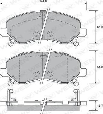 Valeo 671806 - Kit de plaquettes de frein, frein à disque cwaw.fr