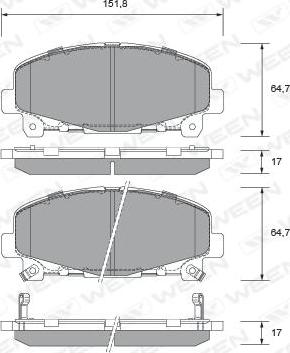 Ween 151-2720 - Kit de plaquettes de frein, frein à disque cwaw.fr