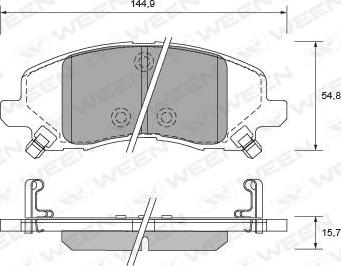 Ween 151-2723 - Kit de plaquettes de frein, frein à disque cwaw.fr