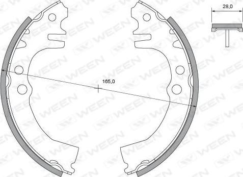 Ween 152-2450 - Jeu de mâchoires de frein cwaw.fr