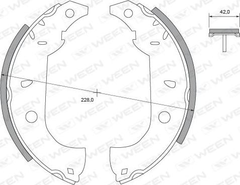 Ween 152-2405 - Jeu de mâchoires de frein cwaw.fr